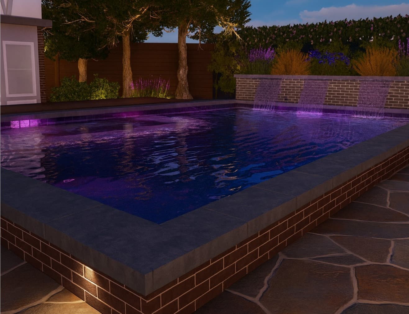 Zen pool sanctuary design